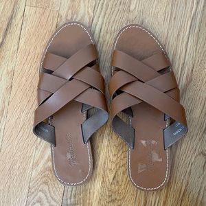 Madewell brown leather sandals - size 9